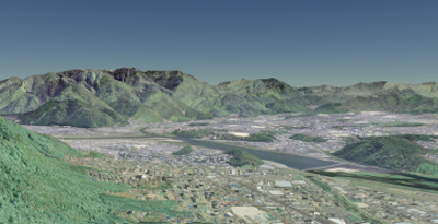 背景情報を空中写真にして表示