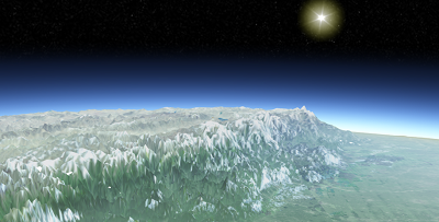 海外の地形を3D表示